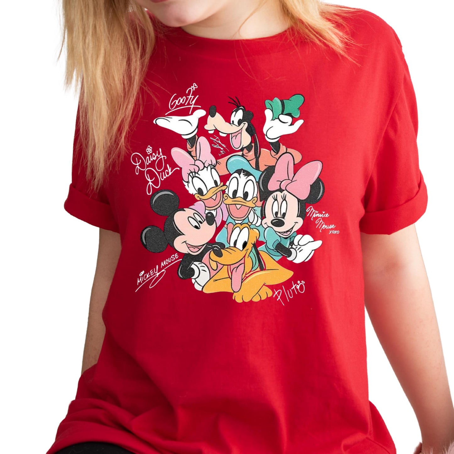 Retro Mickey and Friends Signatures Shirt, Magical Shirt, Disney Characters Tee, Disney Mouse Head Tee, Mickey & Co Gift, Disney Tee
