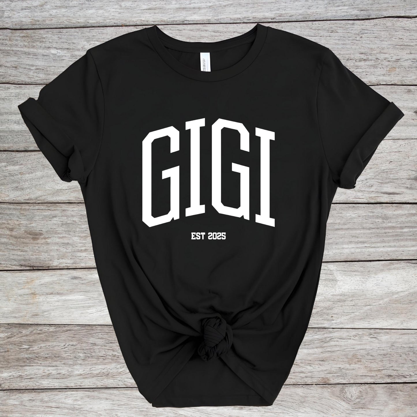 Custom Gigi Shirt, Baby Announcement Gift, Personalized EST Date Grandma Tshirt, Pregnancy Reveal Outfit, Mother's Day Gifts