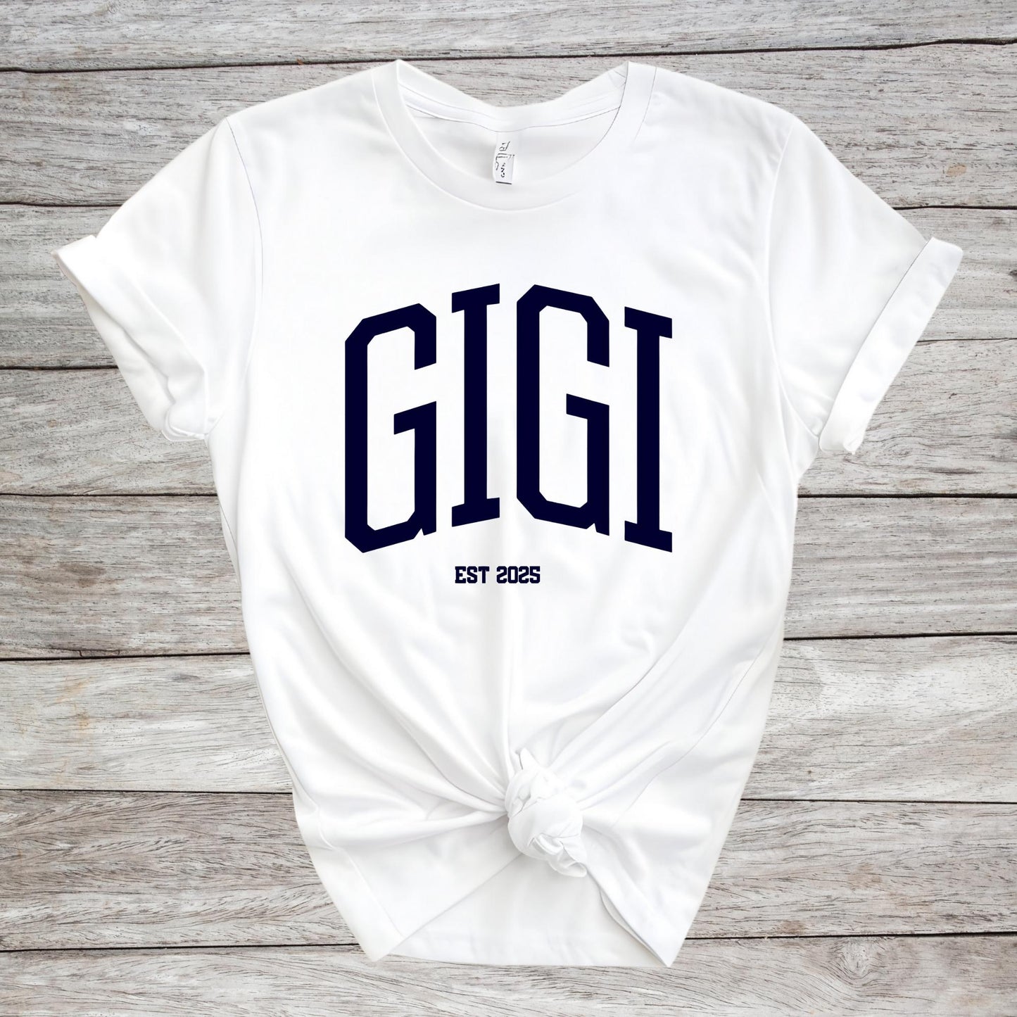 Custom Gigi Shirt, Baby Announcement Gift, Personalized EST Date Grandma Tshirt, Pregnancy Reveal Outfit, Mother's Day Gifts