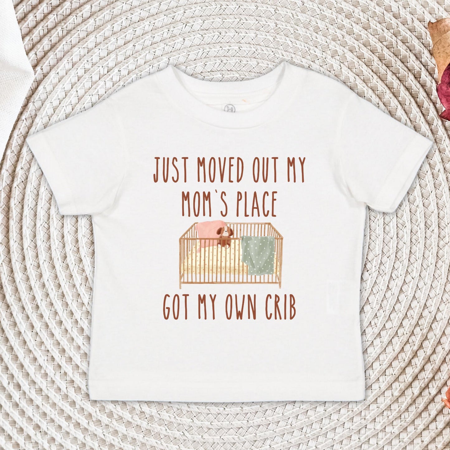 Just Moved Out My Moms Place Got my Own Crib Onesie® - Funny Baby Bodysuit - Cute Crib Baby Onesies®