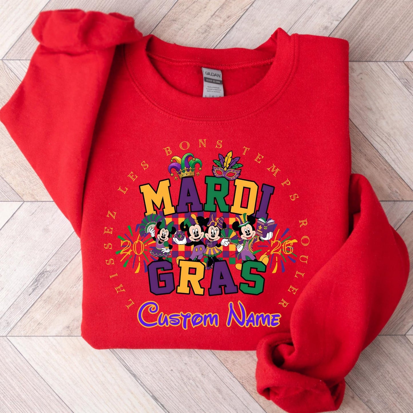 Custom Disney Mardigras Sweatshirt - Laissez Les Bons Temps Rouler Mardi-Gras Hoodie