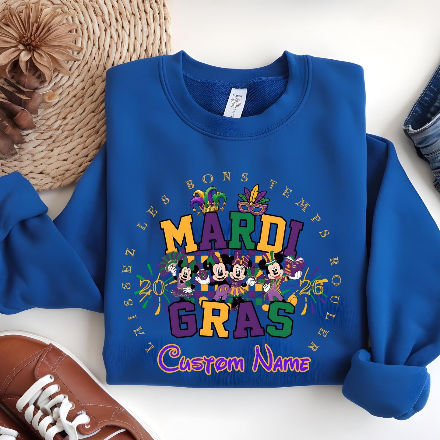 Custom Disney Mardigras Sweatshirt - Laissez Les Bons Temps Rouler Mardi-Gras Hoodie