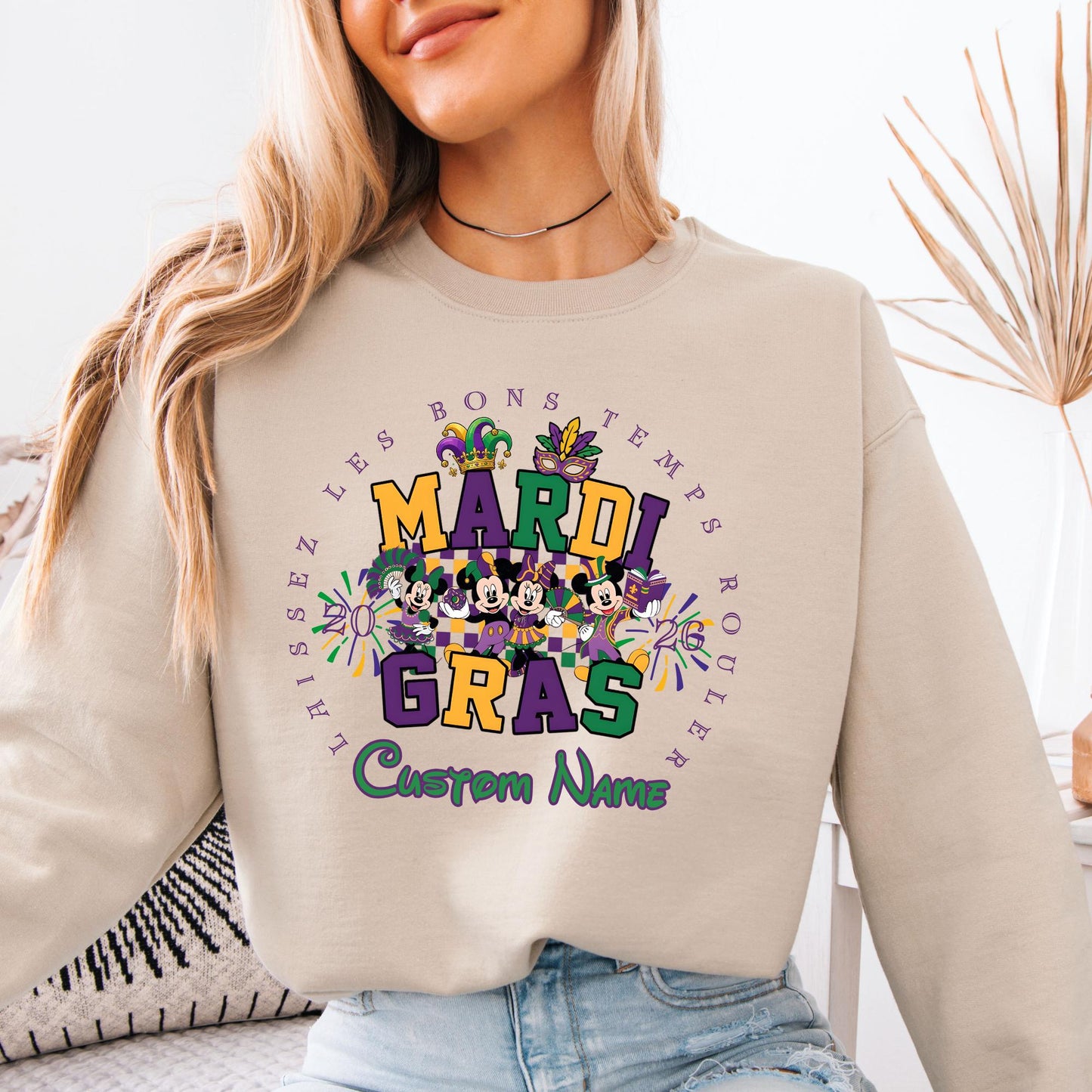 Custom Disney Mardigras Sweatshirt - Laissez Les Bons Temps Rouler Mardi-Gras Hoodie