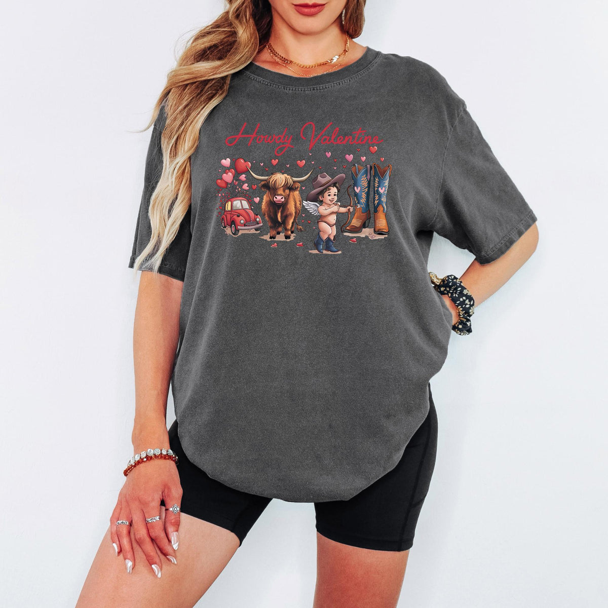 Comfort Colors®  Howdy Valentine Shirt, Western Valentine Cowgirl Tee, Cute Cowboy Valentine Shirt, Valentine’s Day Gift
