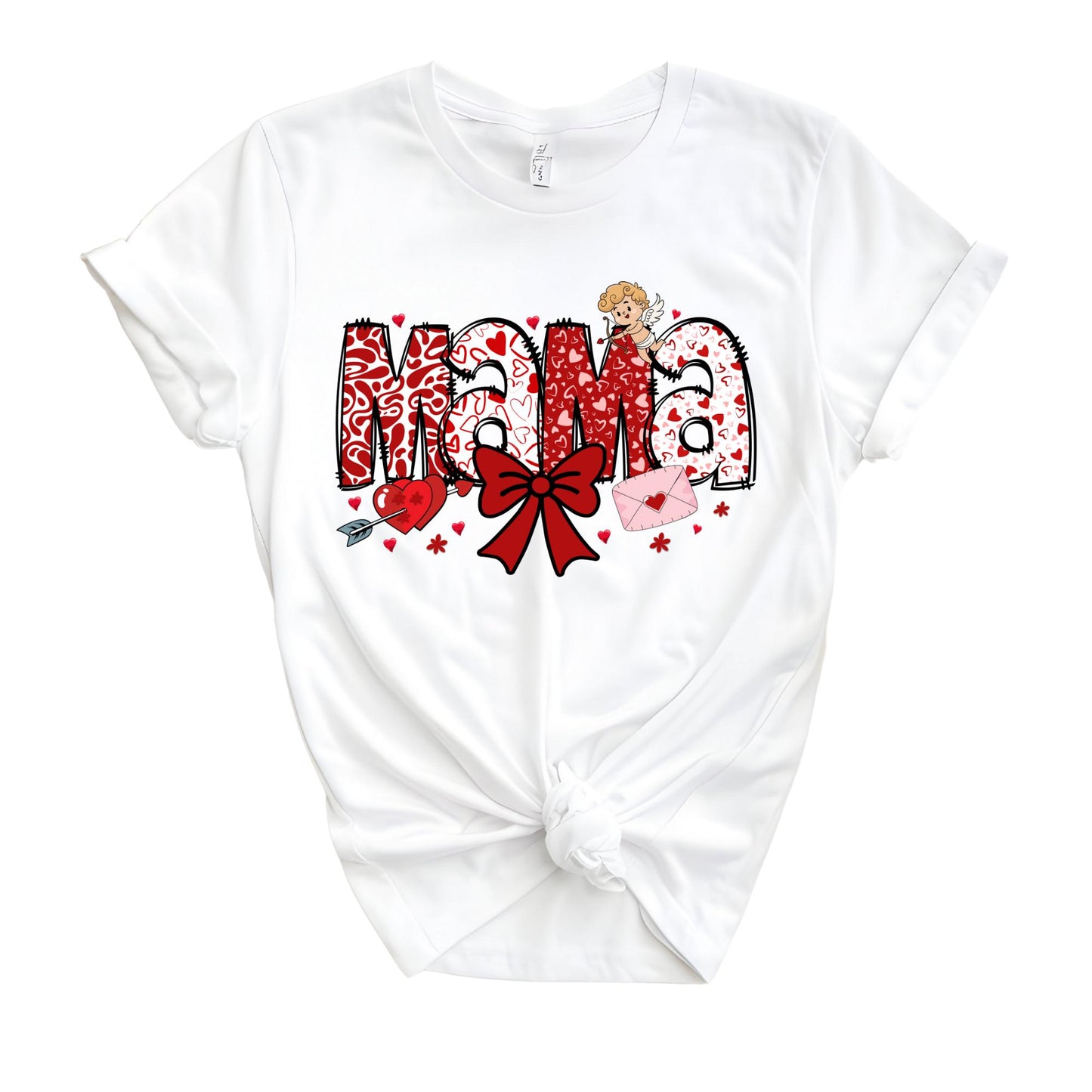 Mama and Mini Shirt Matching Mom Daughter Outfit Valentines Day Gift for Wife Mother Baby Shirts New Mom Gift Coquette Mama Tshirt