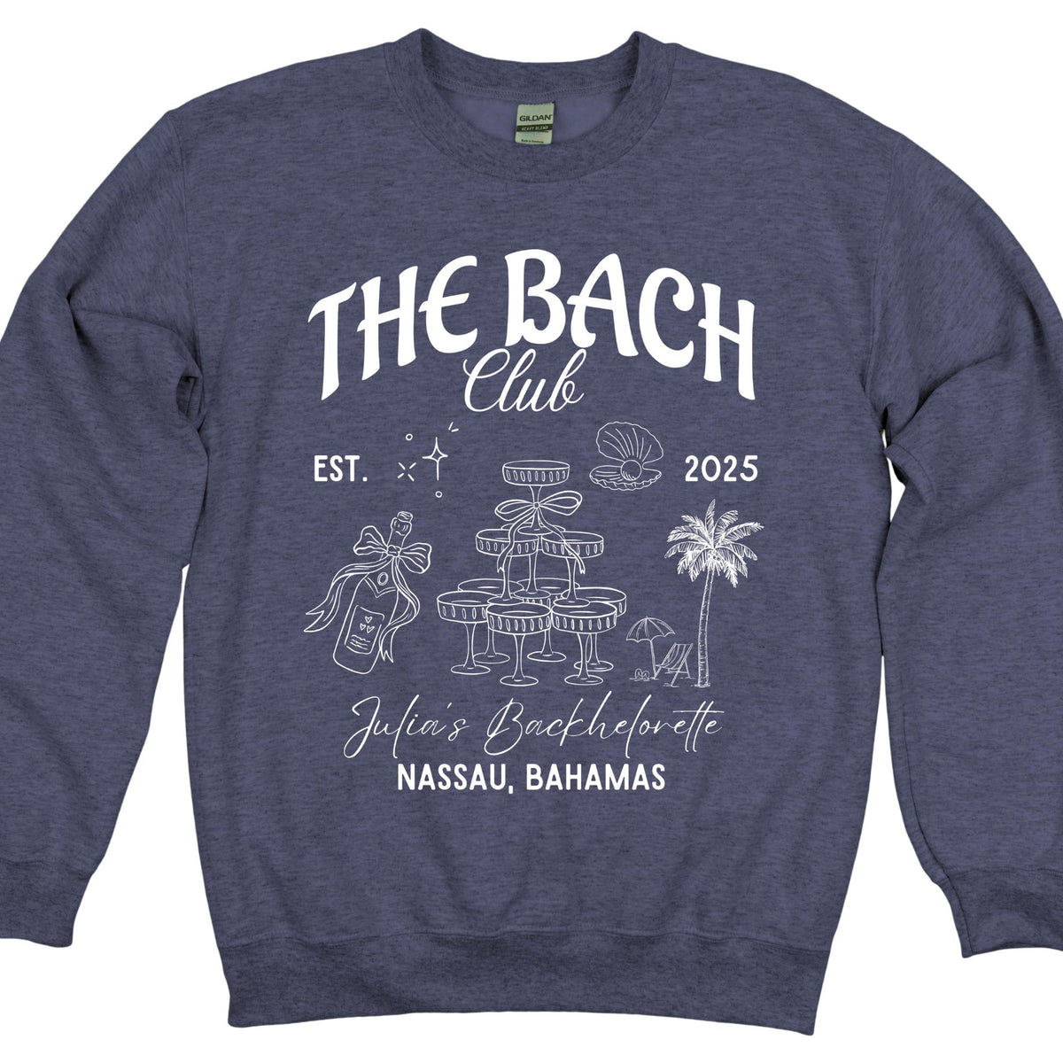 Personalized Bachelorette Party Bach Social Club Sweatshirt
