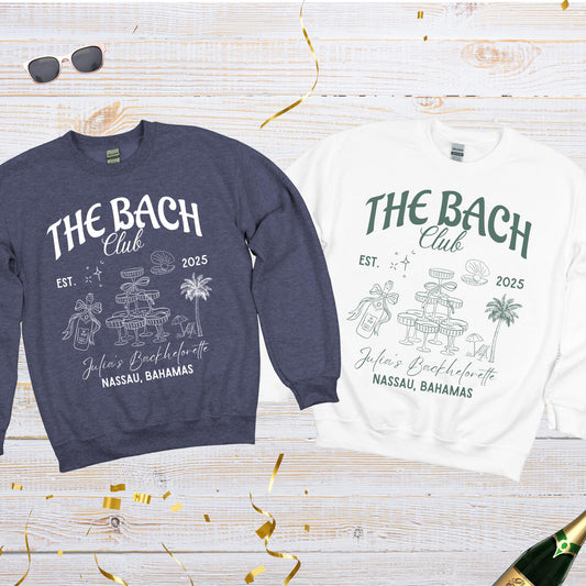 Personalized Bachelorette Party Sweatshirt, The Bach Sweat | Hoodie Social Club Style