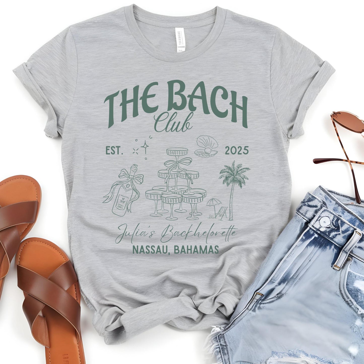 The Bach Club Custom Bachelorette Party Shirt, Unisex Cotton Tee