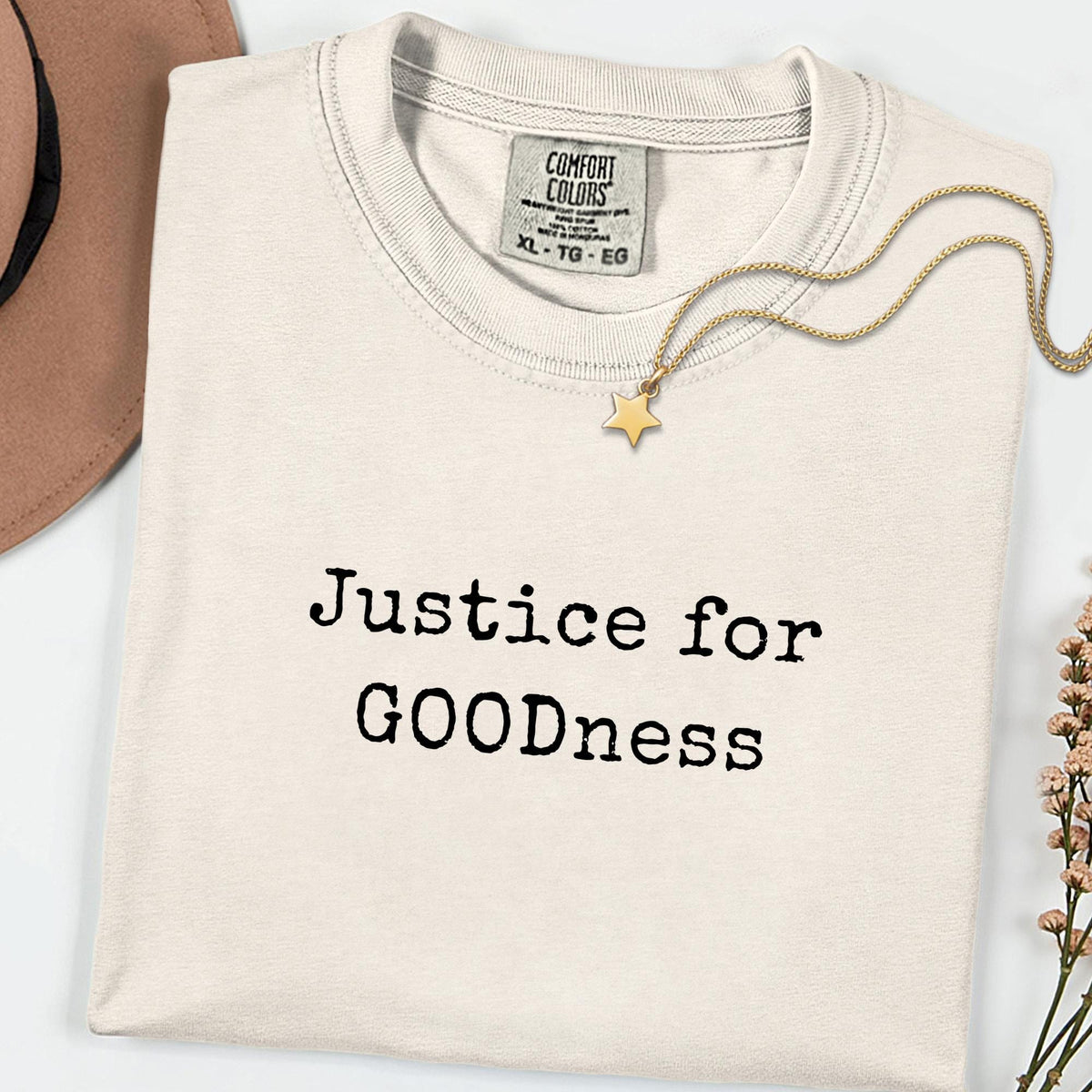 Comfort Colors® Justice for GOODness Shirt, Human Rights Unisex Tee