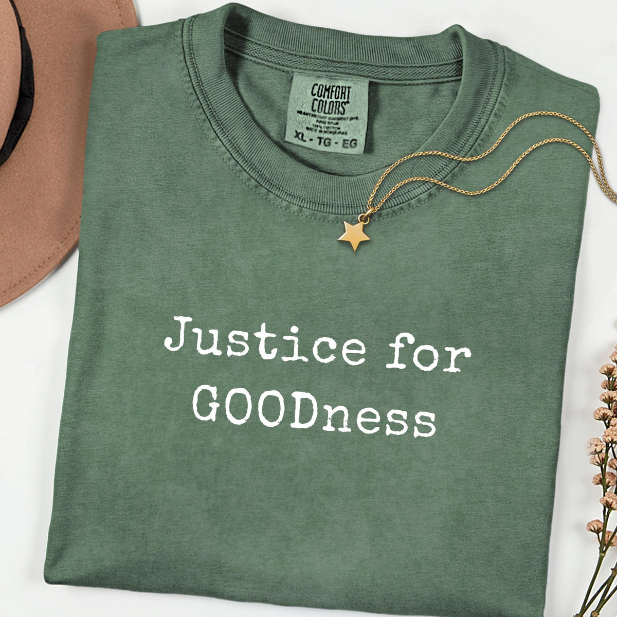 Comfort Colors® Justice for GOODness Shirt, Human Rights Unisex Tee