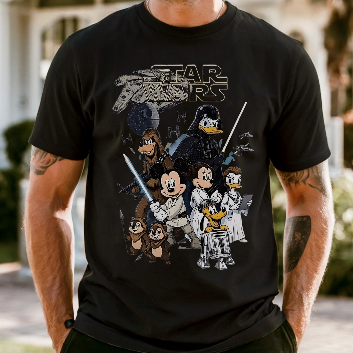 Comfort Colors® Disney Star Wars Shirt, Retro Mickey and Friends Jedi Shirts, Sci-Fi Vacation Tshirt
