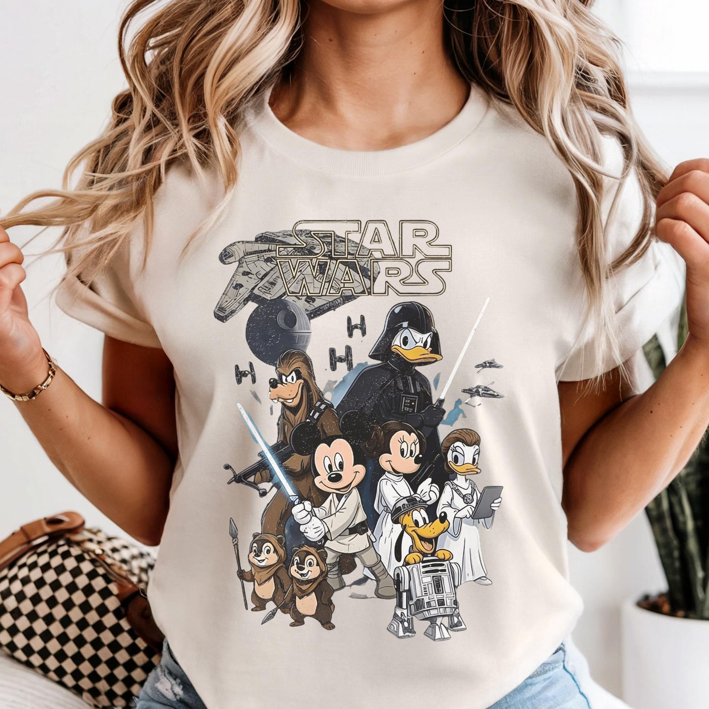 Comfort Colors® Disney Star Wars Shirt, Retro Mickey and Friends Jedi Shirts, Sci-Fi Vacation Tshirt