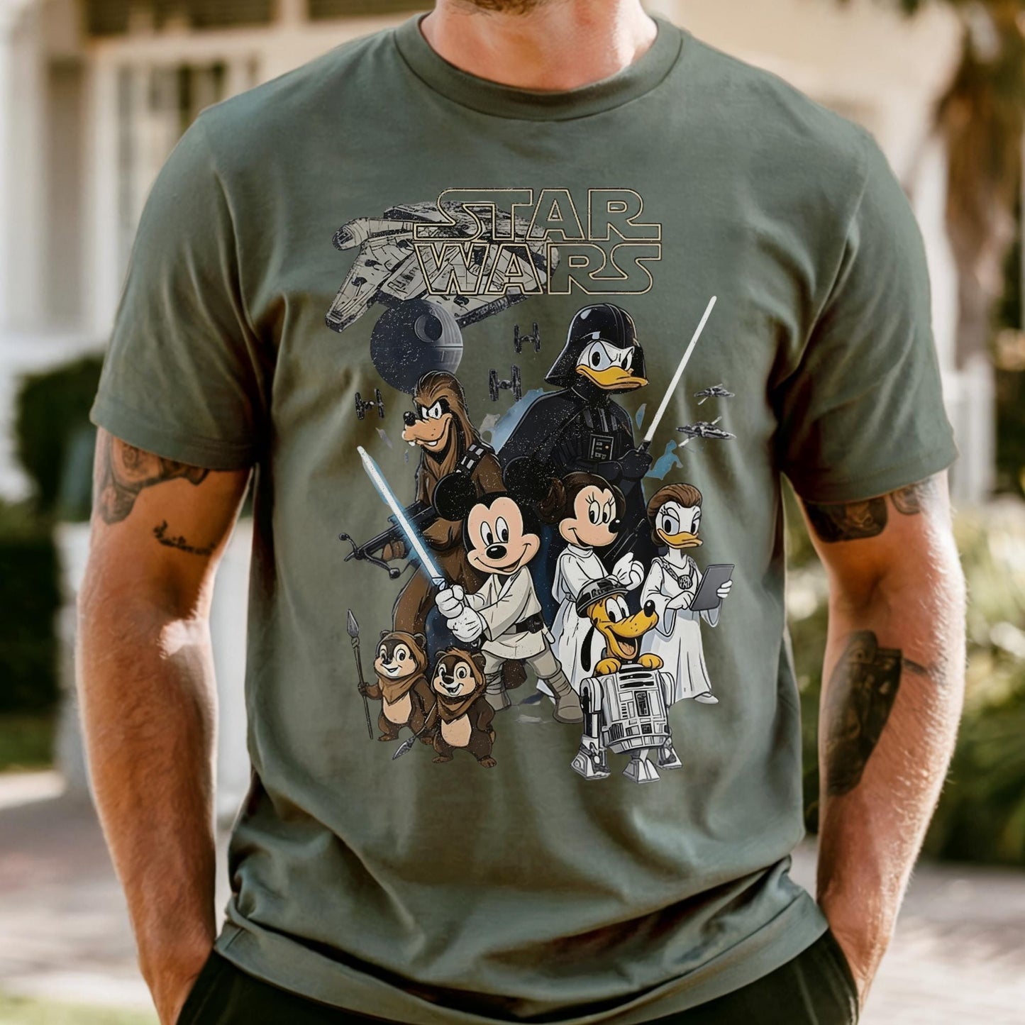 Comfort Colors® Disney Star Wars Shirt, Retro Mickey and Friends Jedi Shirts, Sci-Fi Vacation Tshirt
