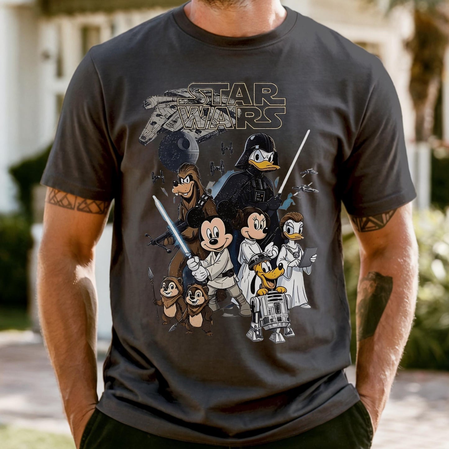 Comfort Colors® Disney Star Wars Shirt, Retro Mickey and Friends Jedi Shirts, Sci-Fi Vacation Tshirt