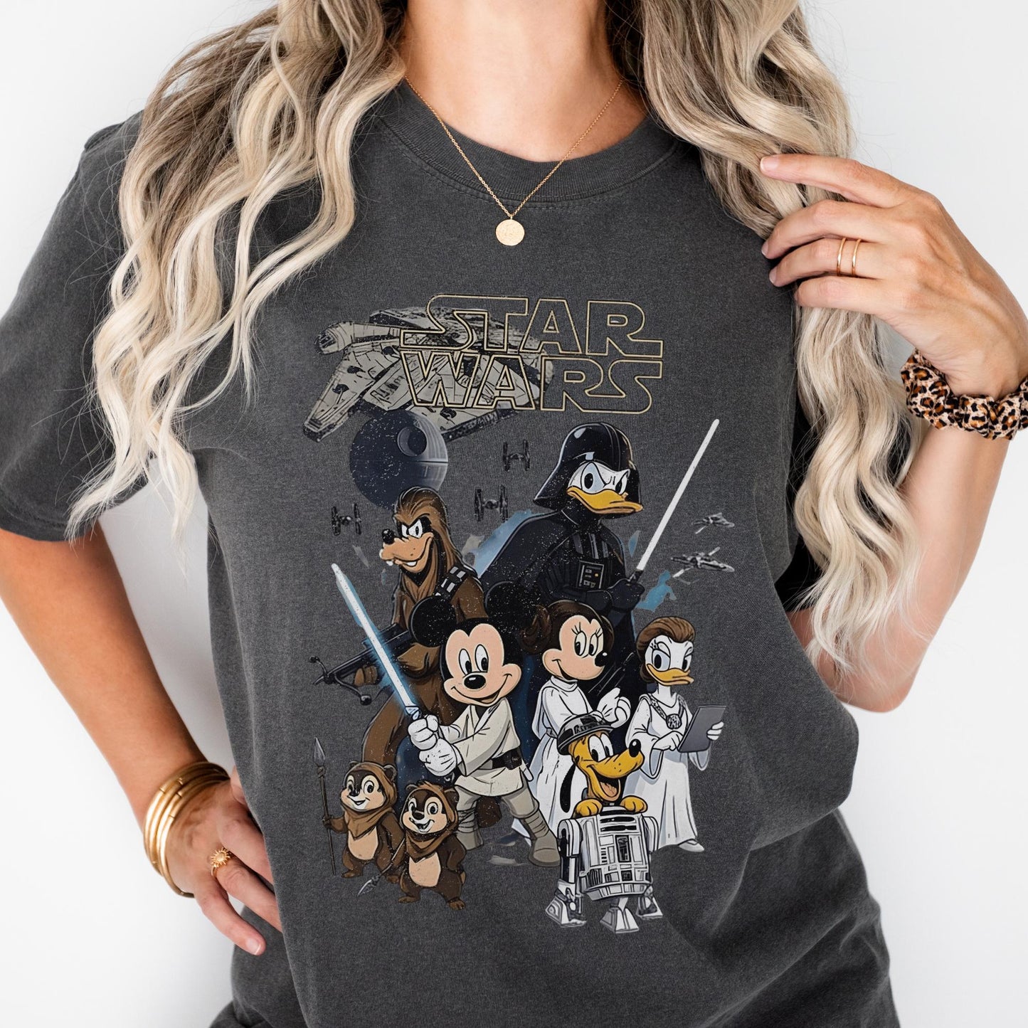 Comfort Colors® Disney Star Wars Shirt, Retro Mickey and Friends Jedi Shirts, Sci-Fi Vacation Tshirt