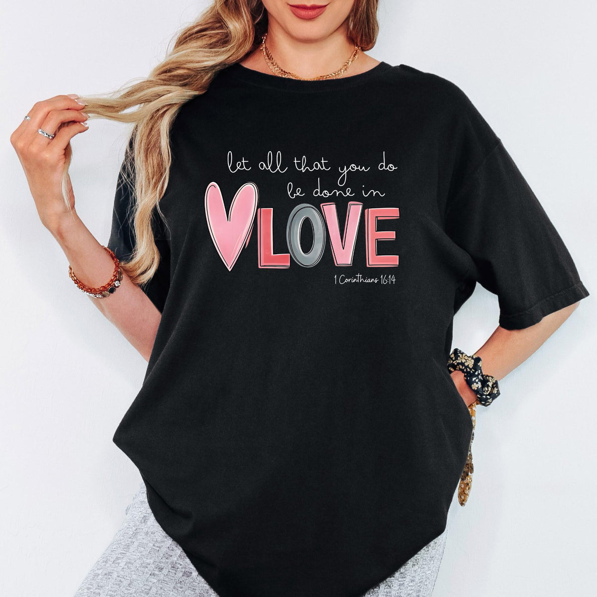 Comfort Colors® Christian Valentine Heart Shirt, Be Done in Love Graphic Tee, Romantic Faith-Inspired Gift for Her