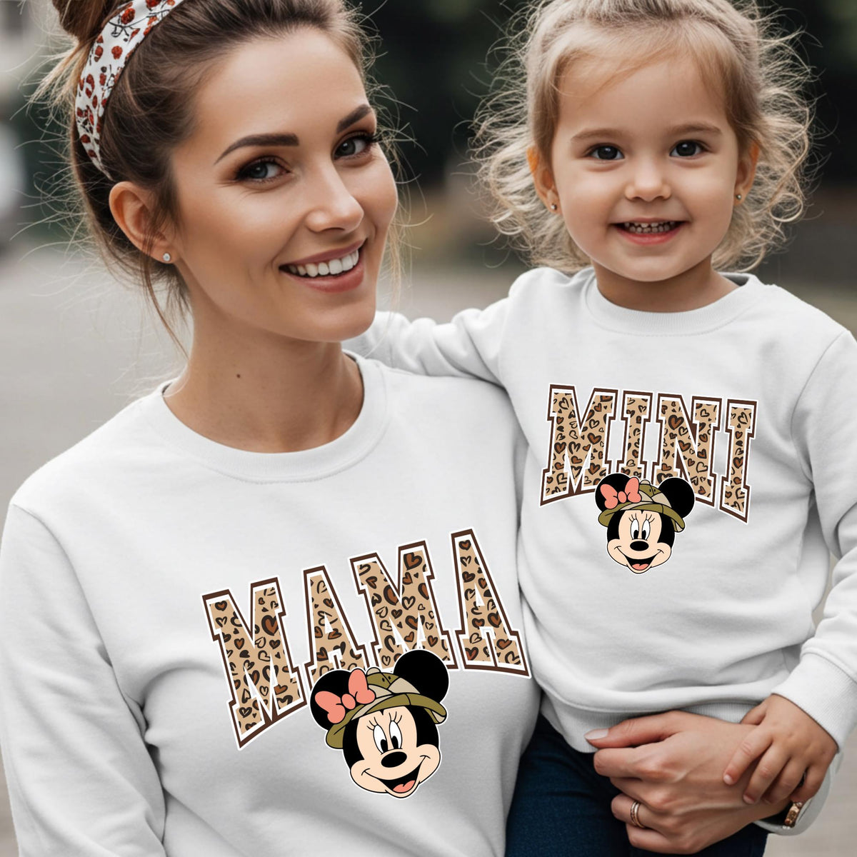 Mama and Mini Gold Leopard Matching Sweatshirt
