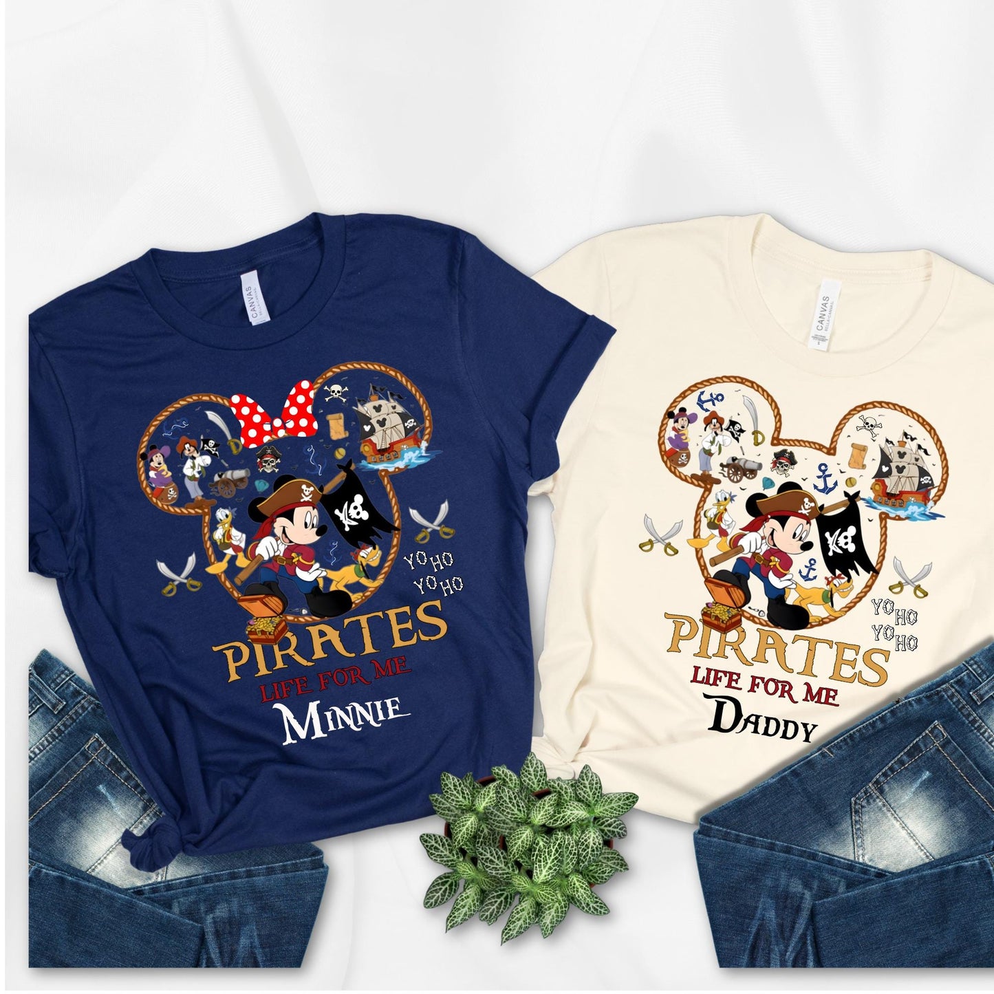 Custom Disney Pirates Family Shirts, Disney Pirates of Caribbean Shirt, Pirate's Life, Disney Matching Cruise Tee, Mickey and Friends