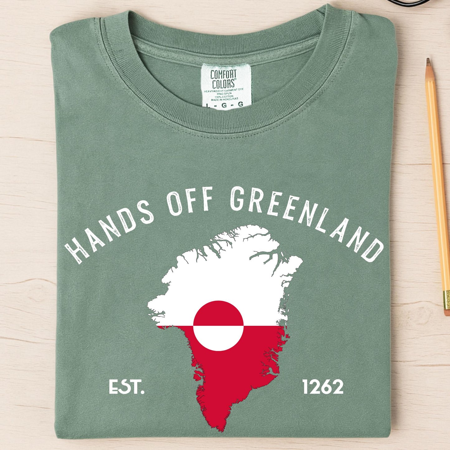 Comfort Colors® Hands Off Greenland Shirt, Greenland Is Ours T-Shirt, Greenlandic Flag Shirt, Greenland Shirts, Political Satire Tee