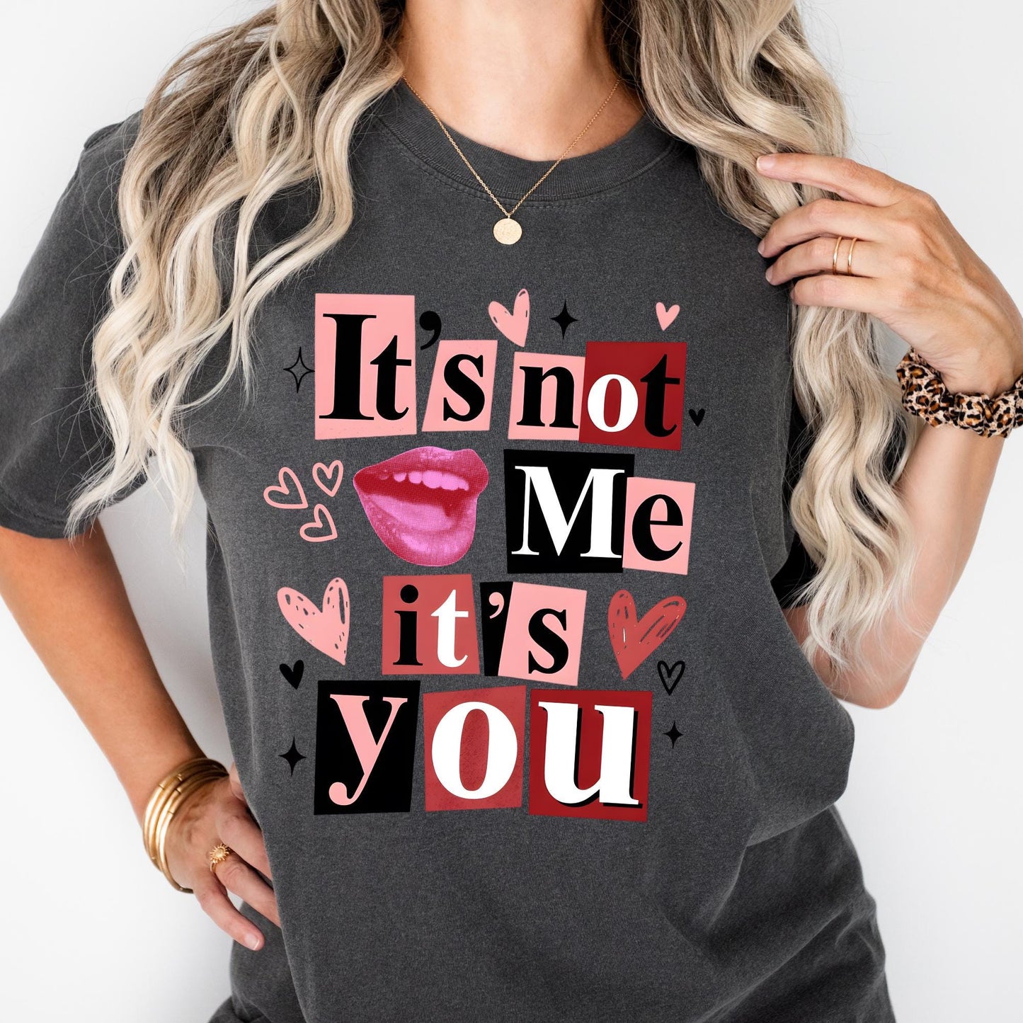 Comfort Colors® Valentine's Day Shirt It's Not Me It's You Sarcastic Anti Valentine Long Sleeve Tee
