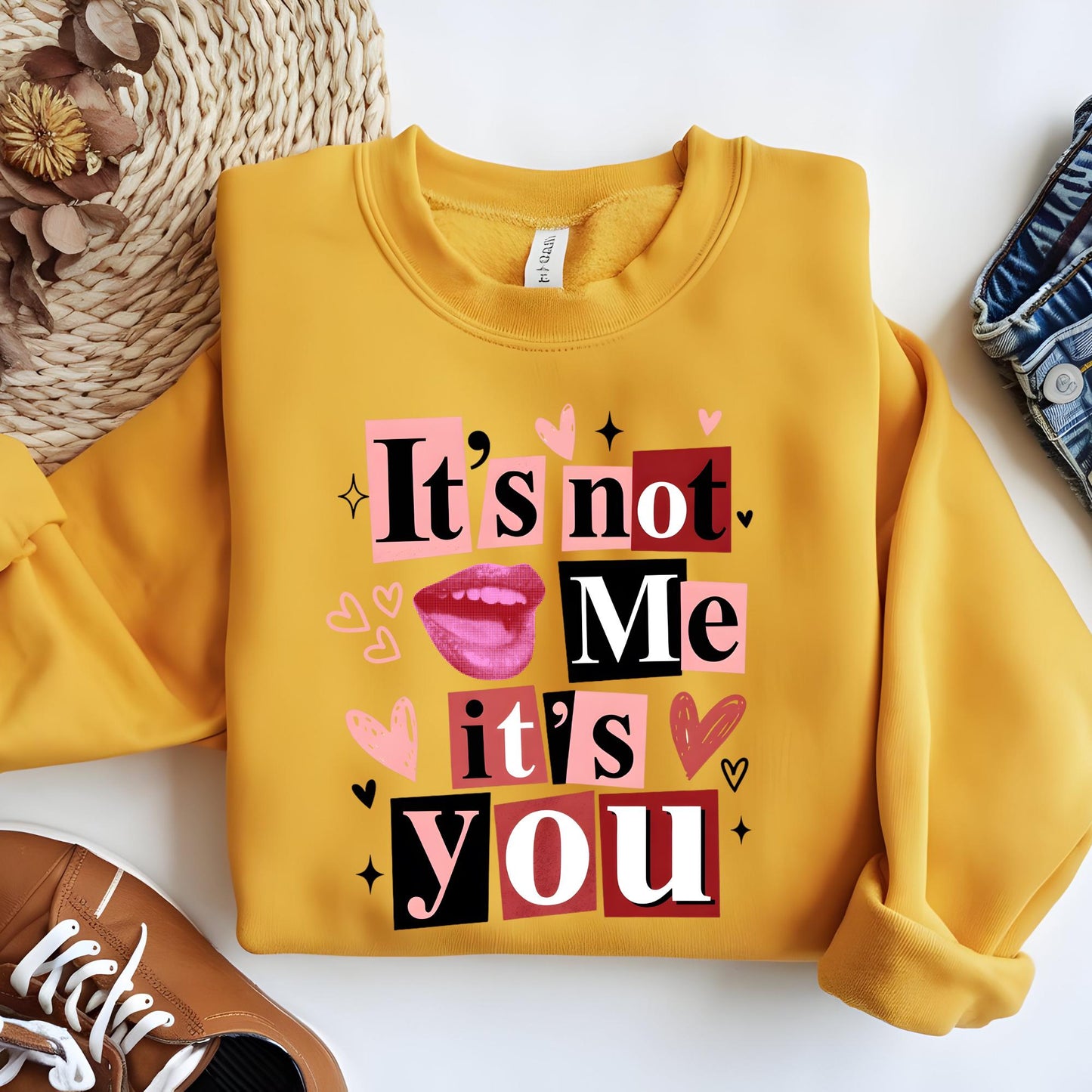 It's Not Me It's You Sarcastic Anti Valentine Sweatshirt, Funny Valentine's Day Sweat Outfit