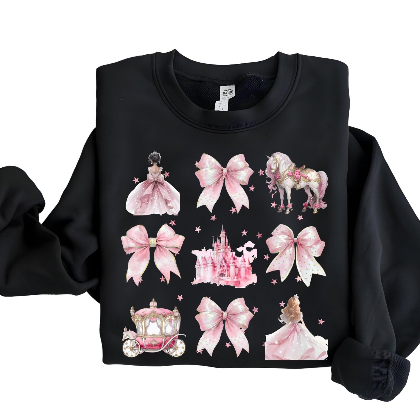 Disney Cinderella Watercolor Coquette Bow Sweatshirt, Cinderella Princess Sweat, Magic Kingdom Disneyland Birthday Hoodie