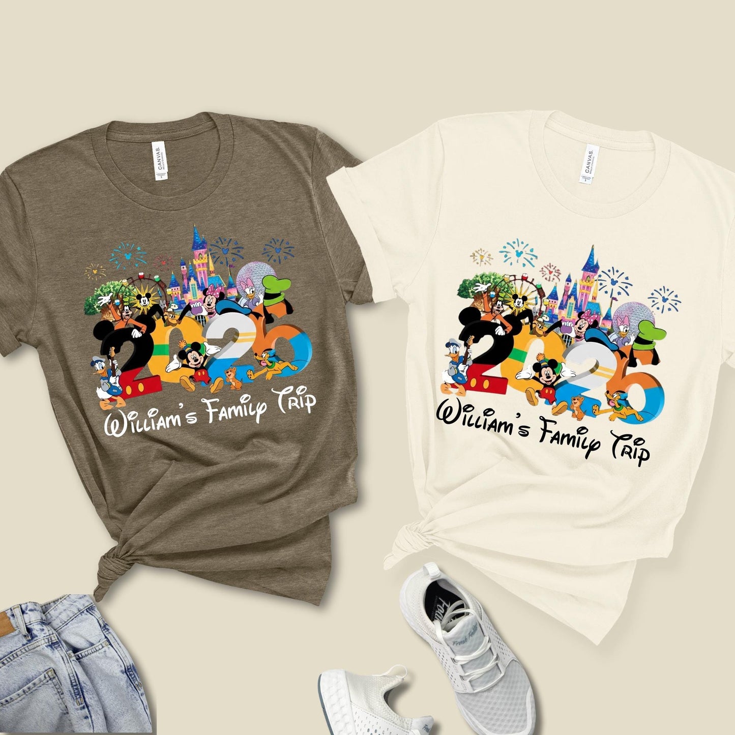 Custom Disney Trip 2026 Shirt - Disney Family Vacation Shirt, Family Matching Shirts, Disney World Family Tee 2026