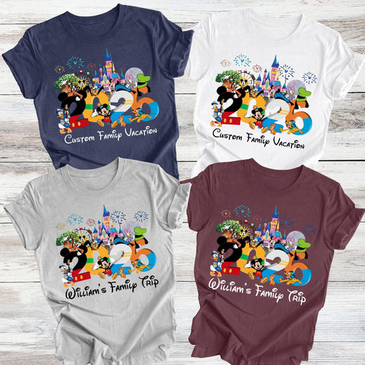 Custom Disney Trip 2026 Shirt - Disney Family Vacation Shirt, Family Matching Shirts, Disney World Family Tee 2026