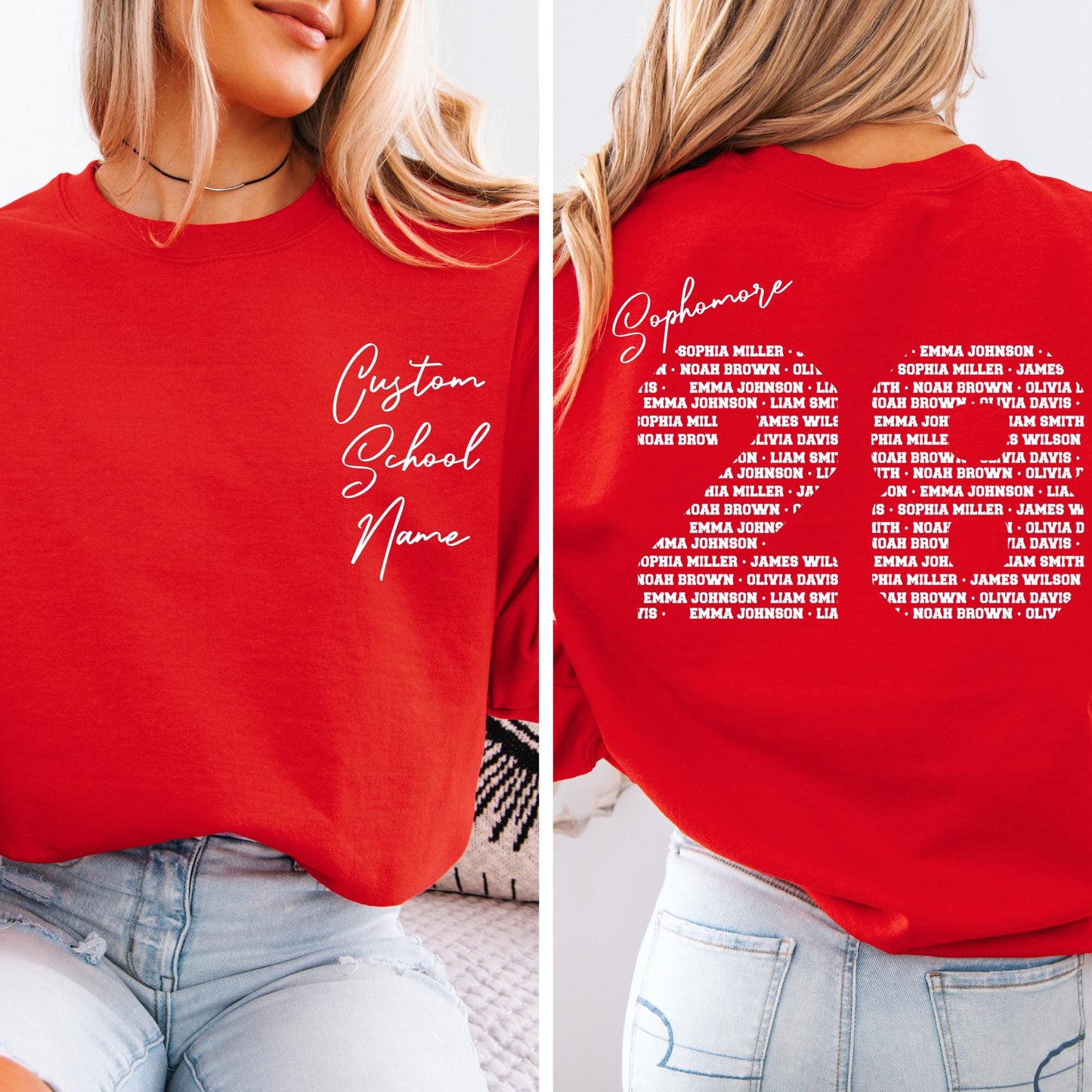 Personalized Graduate Sweatshirt Graduation Classmate Names Sweat - Proud Mom | Dad Hoodie Gift