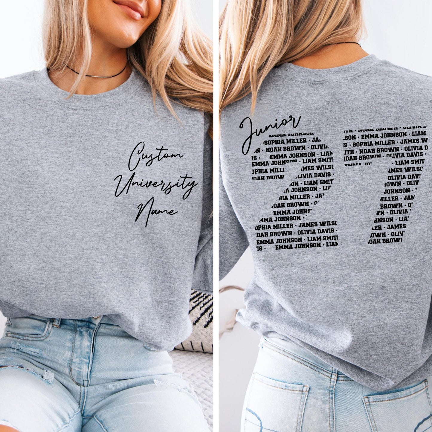 Personalized Graduate Sweatshirt Graduation Classmate Names Sweat - Proud Mom | Dad Hoodie Gift