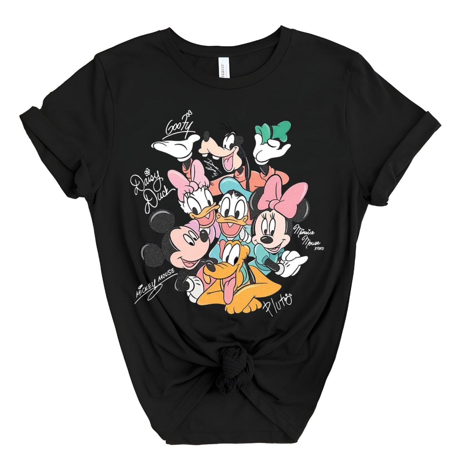 Retro Mickey and Friends Signatures Shirt, Magical Shirt, Disney Characters Tee, Disney Mouse Head Tee, Mickey & Co Gift, Disney Tee