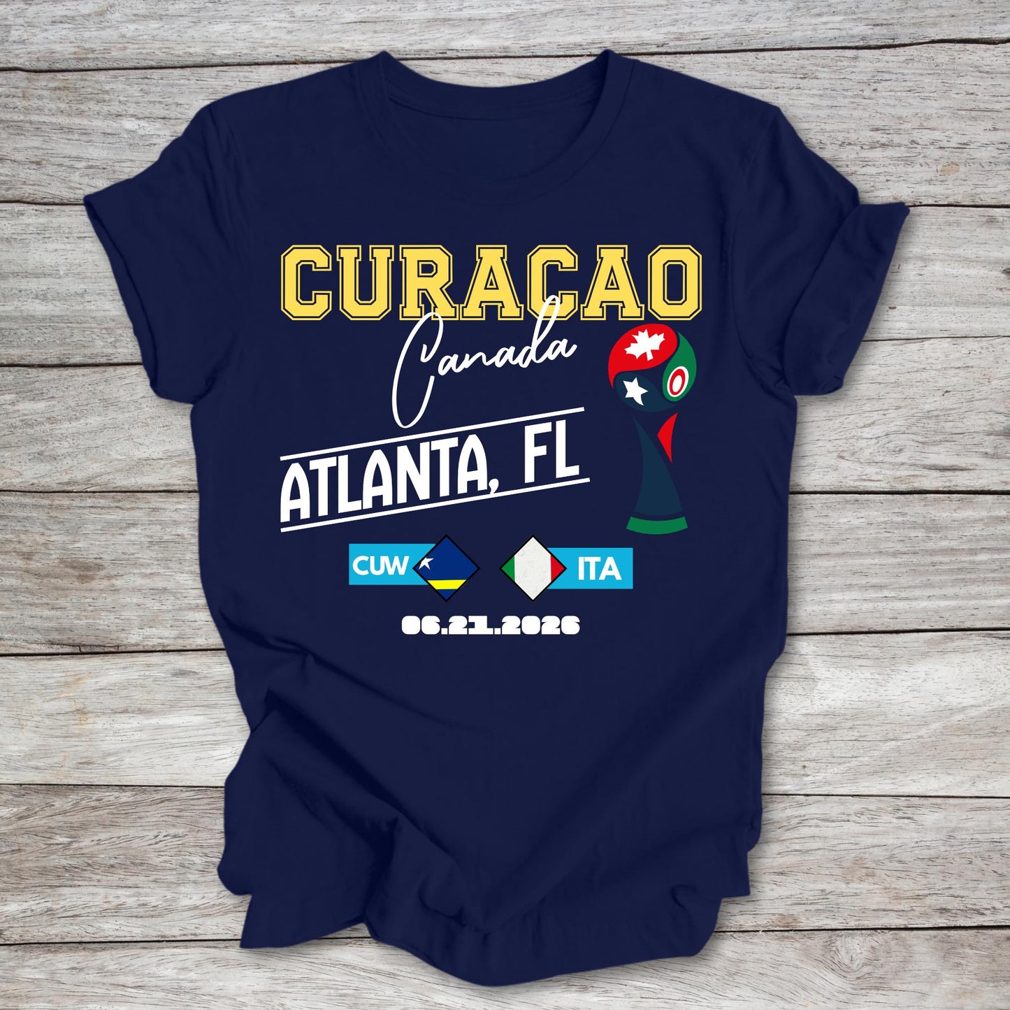 World Cup 2026 Shirt, Custom Destination Tshirt, Personalized Country Match Score United States Canada Mexico Tee