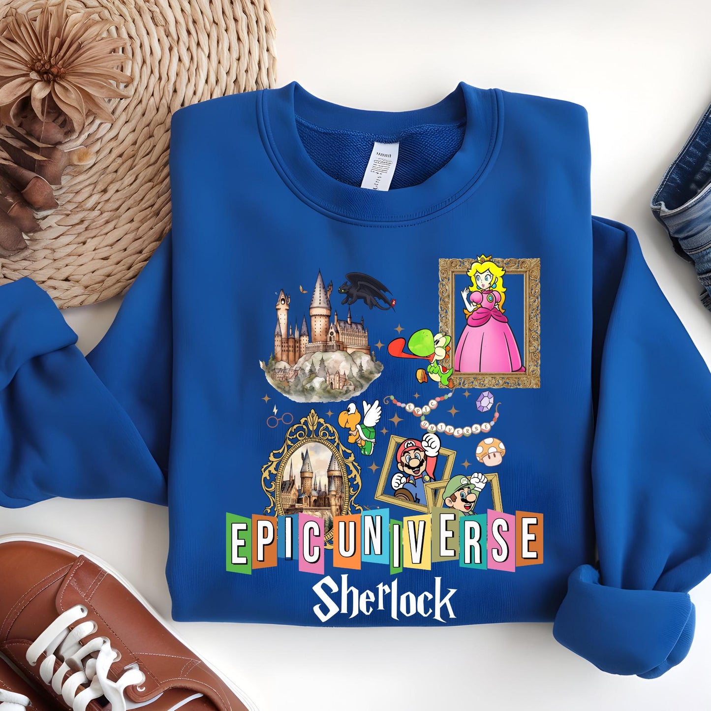 Custom Epic Universe Family Trip Sweatshirt, Matching Mario Sweat, Family Matching Hoodie Birthday Gift