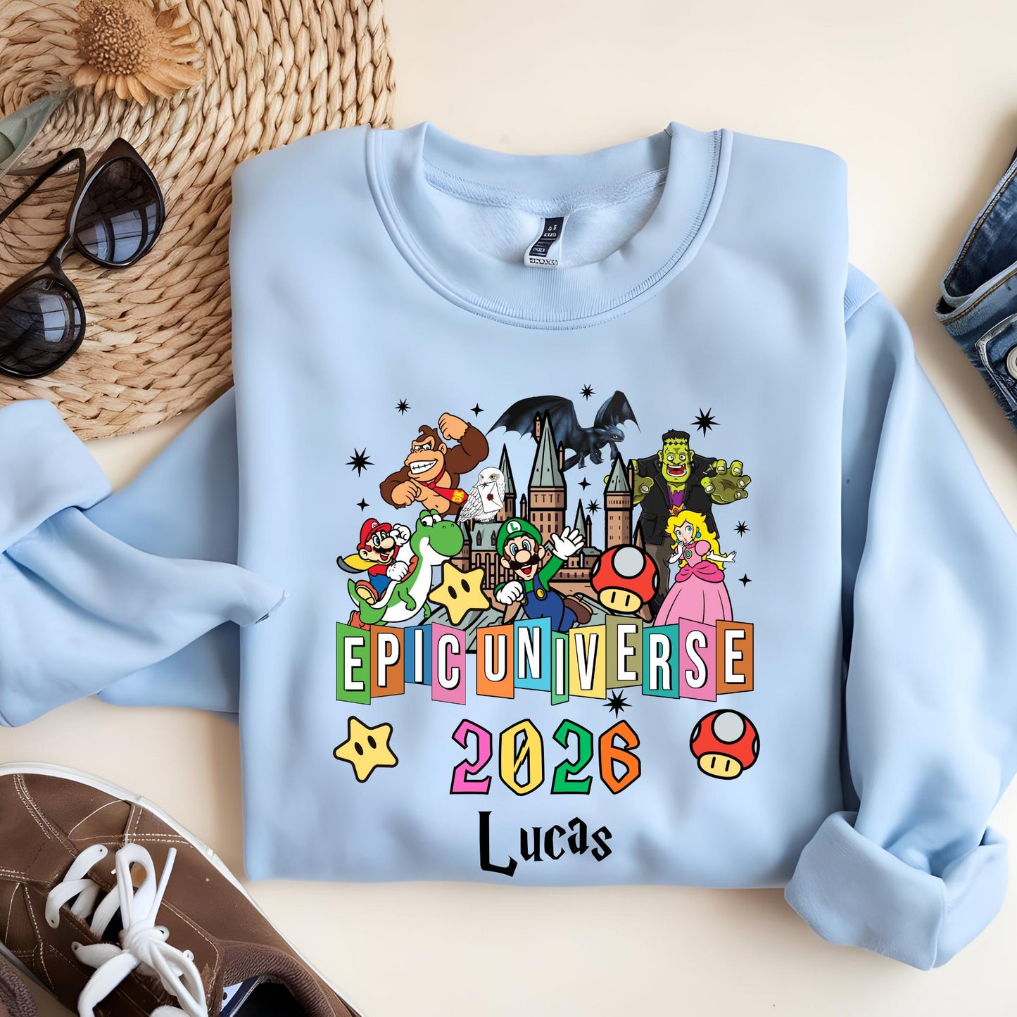 Personalized Epic Universe 2026 Family Sweatshirt - Matching Universal Sweat - 2026 Trip Hoodie