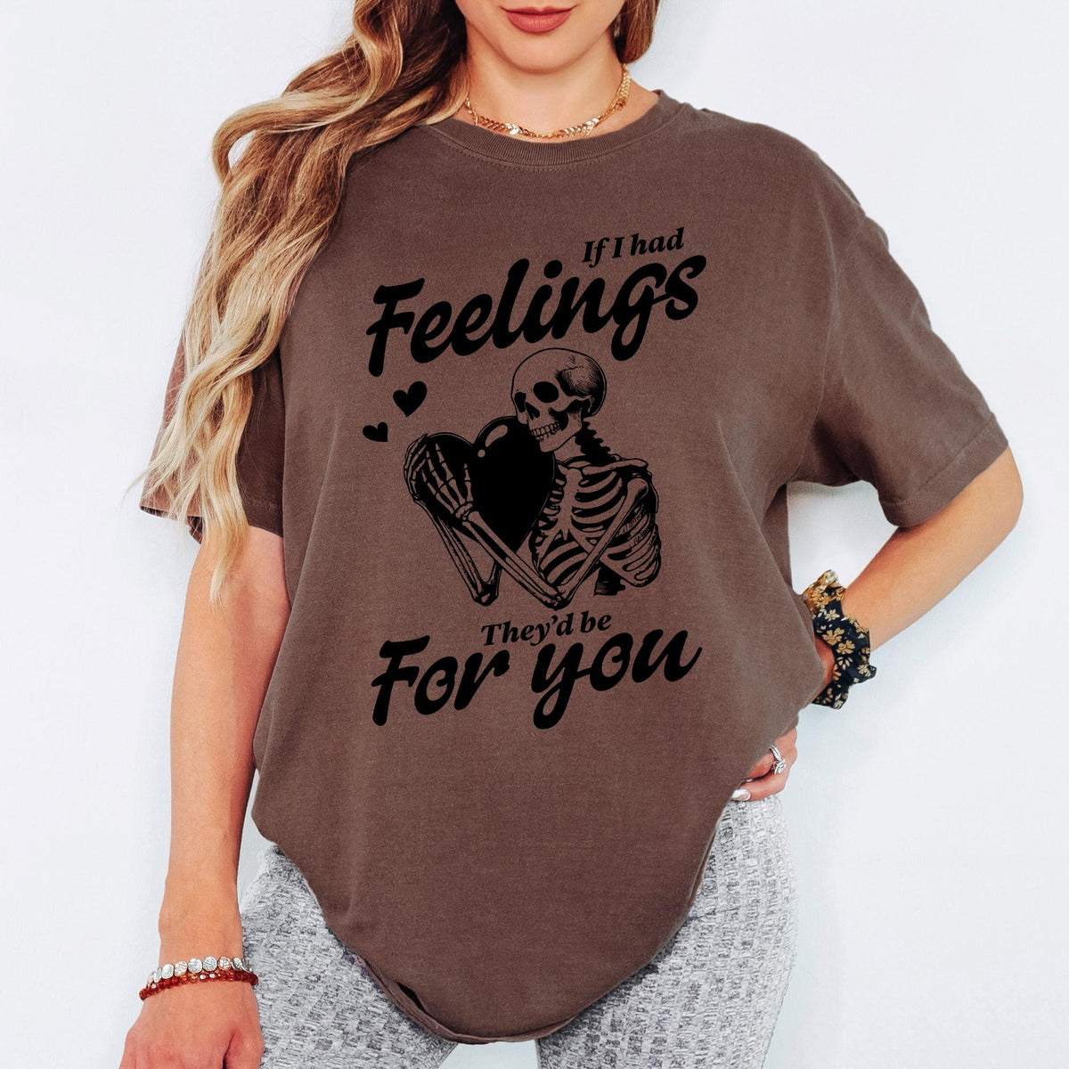 If I Had Feelings Shirt, Skeleton Heart Graphic Tee, Funny Valentine Shirt, Comfort Colors Unisex T Shirt