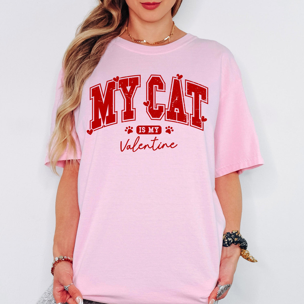 My Cat Is My Valentine Shirt, Cat Lover Valentine Tee, Funny Pet Love Shirt, Comfort Colors Unisex T Shirt