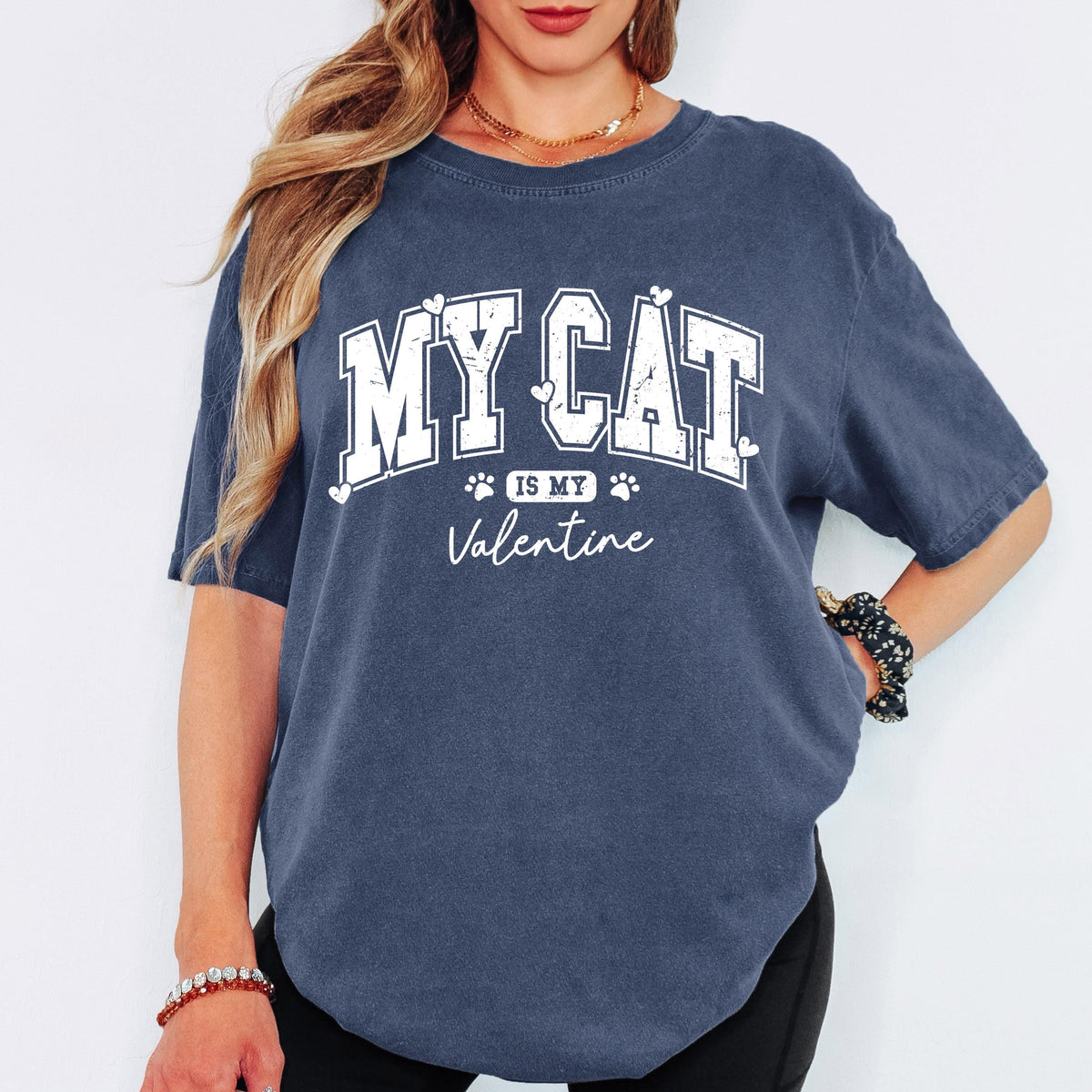 My Cat Is My Valentine Shirt, Cat Lover Valentine Tee, Funny Pet Love Shirt, Comfort Colors Unisex T Shirt