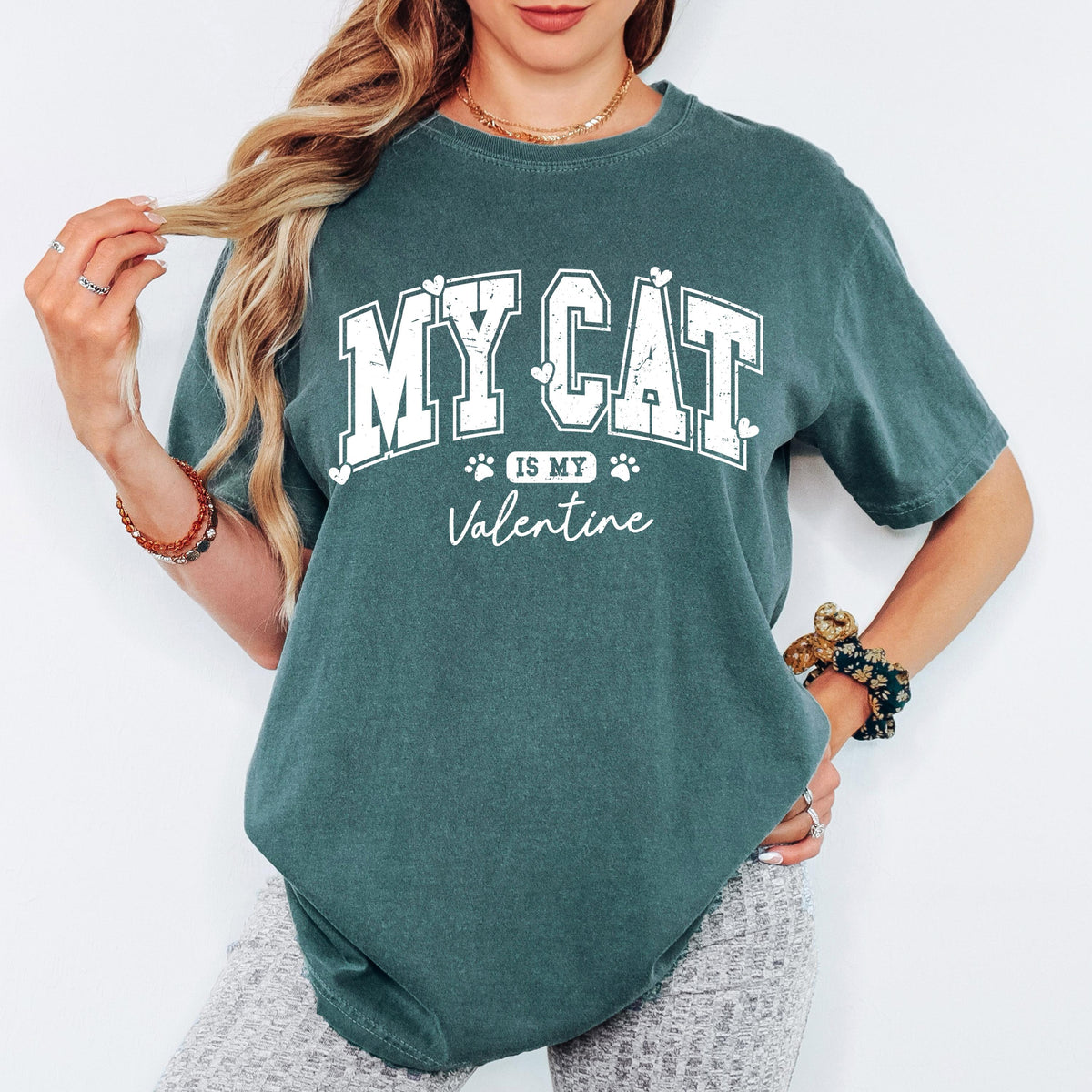 My Cat Is My Valentine Shirt, Cat Lover Valentine Tee, Funny Pet Love Shirt, Comfort Colors Unisex T Shirt