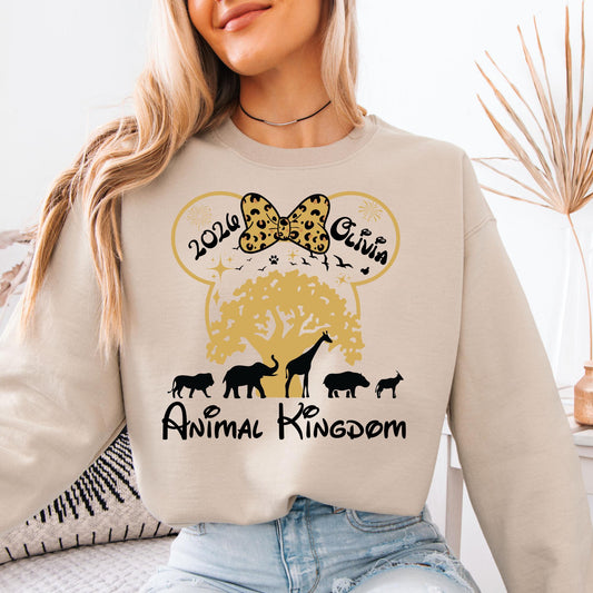 Custom Disney Animal Kingdom 2026 Sweatshirt - Matching Disney Safari Shirt, Disney Animal Kingdom Trip Sweat