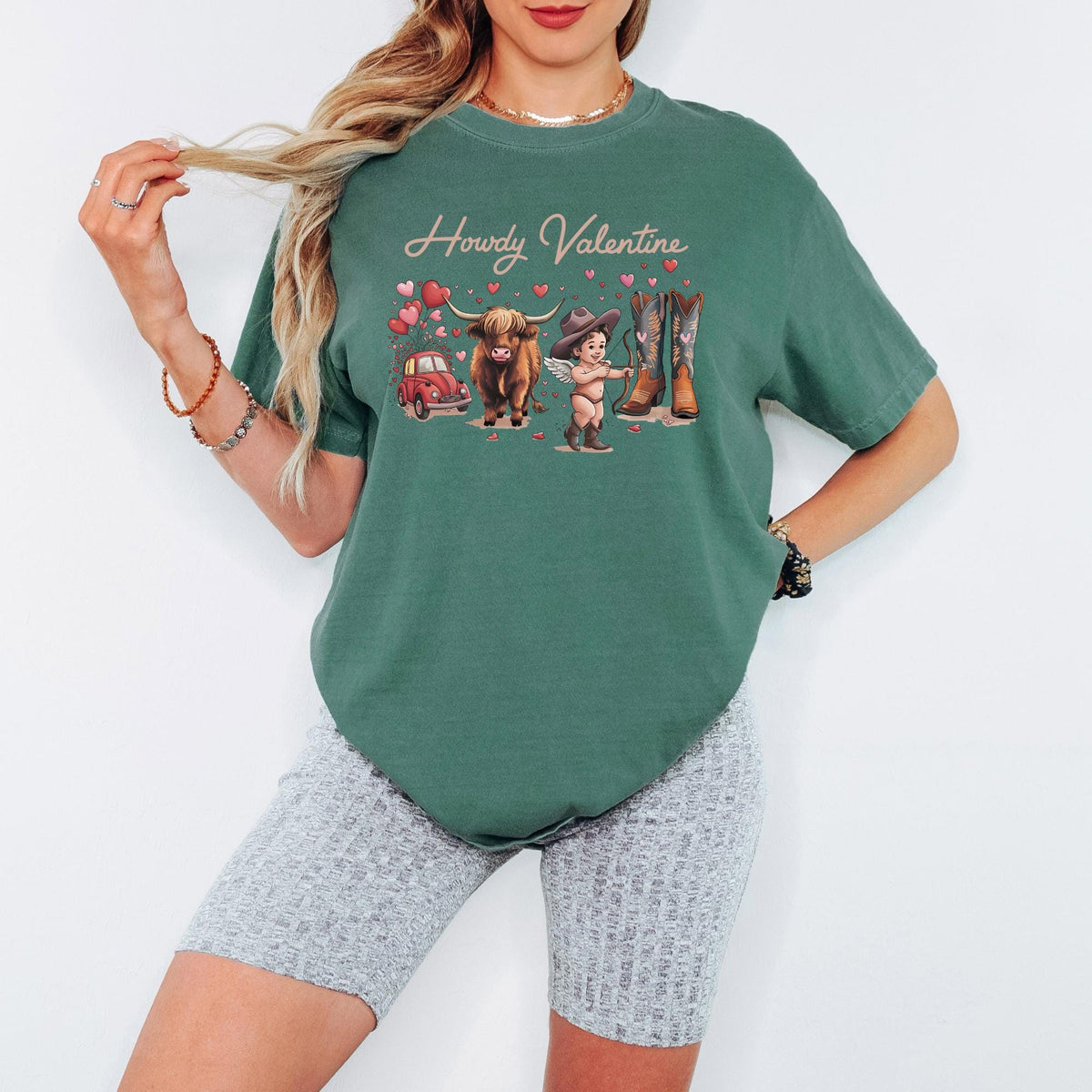 Comfort Colors®  Howdy Valentine Shirt, Western Valentine Cowgirl Tee, Cute Cowboy Valentine Shirt, Valentine’s Day Gift
