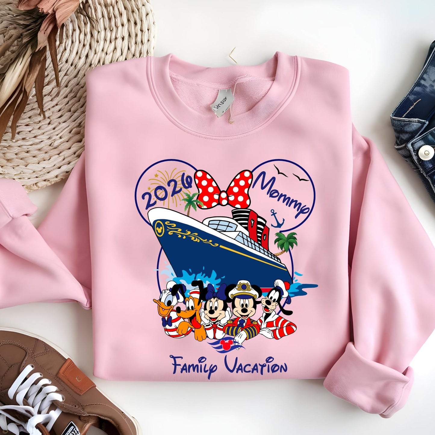 Custom 2026 Disney Cruise Family Matching Sweatshirt - Disney Pirates Shirt, Disney Cruise Trip Hoodie, 2026 Disney World Family Sweat