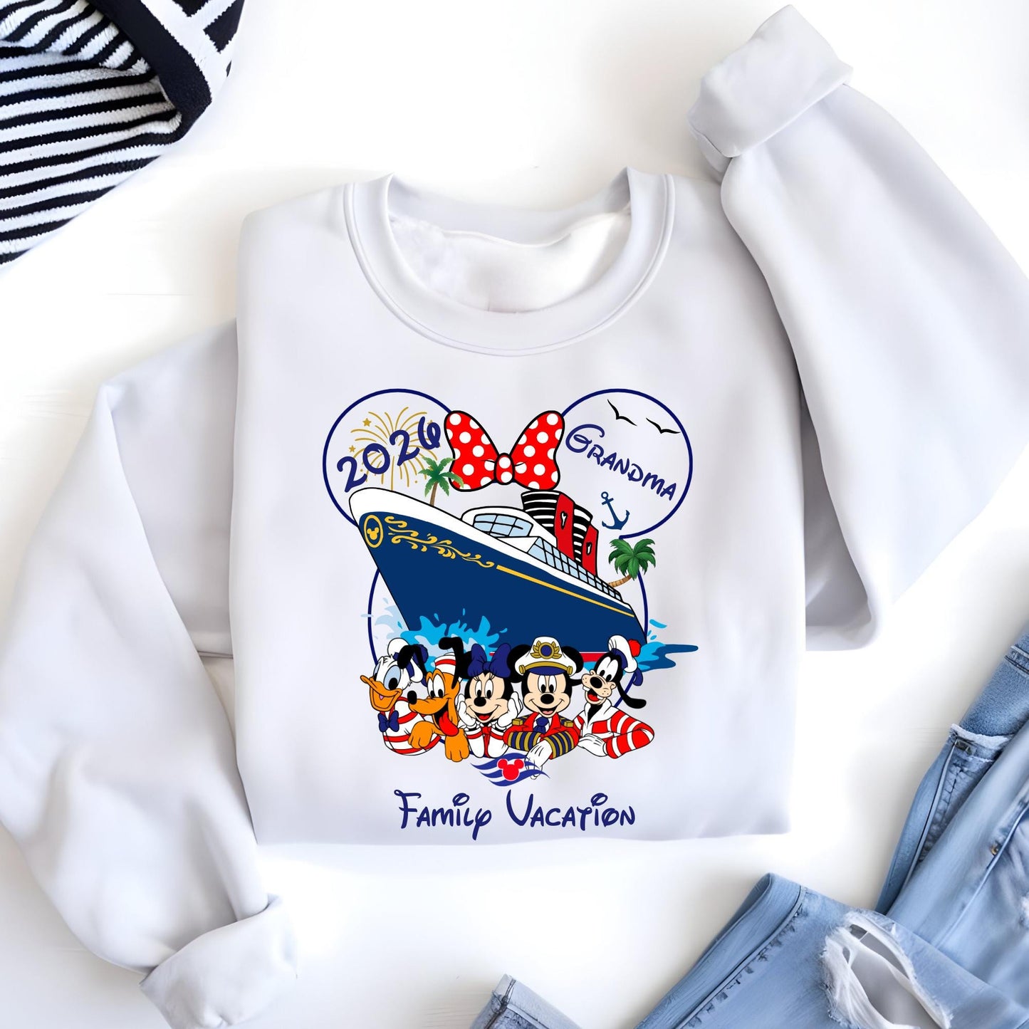 Custom 2026 Disney Cruise Family Matching Sweatshirt - Disney Pirates Shirt, Disney Cruise Trip Hoodie, 2026 Disney World Family Sweat
