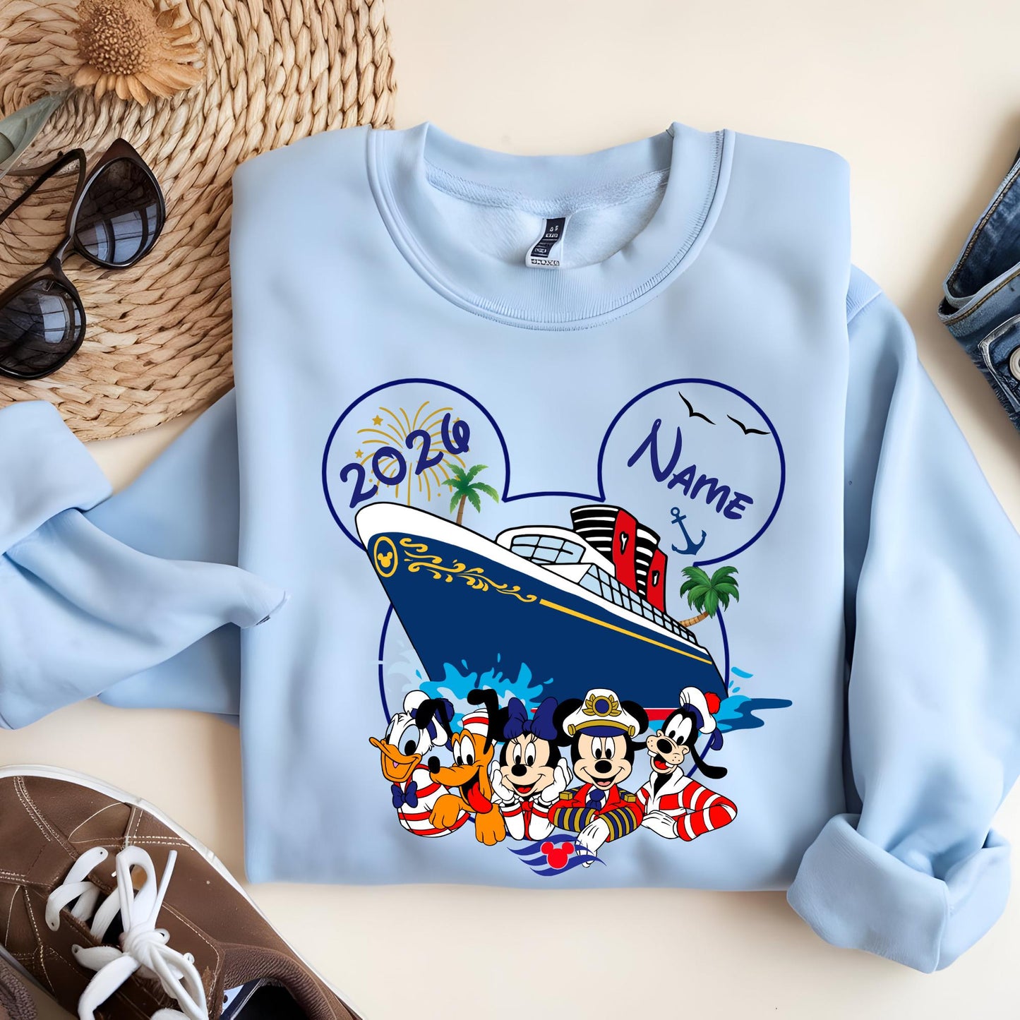 Custom 2026 Disney Cruise Family Matching Sweatshirt - Disney Pirates Shirt, Disney Cruise Trip Hoodie, 2026 Disney World Family Sweat