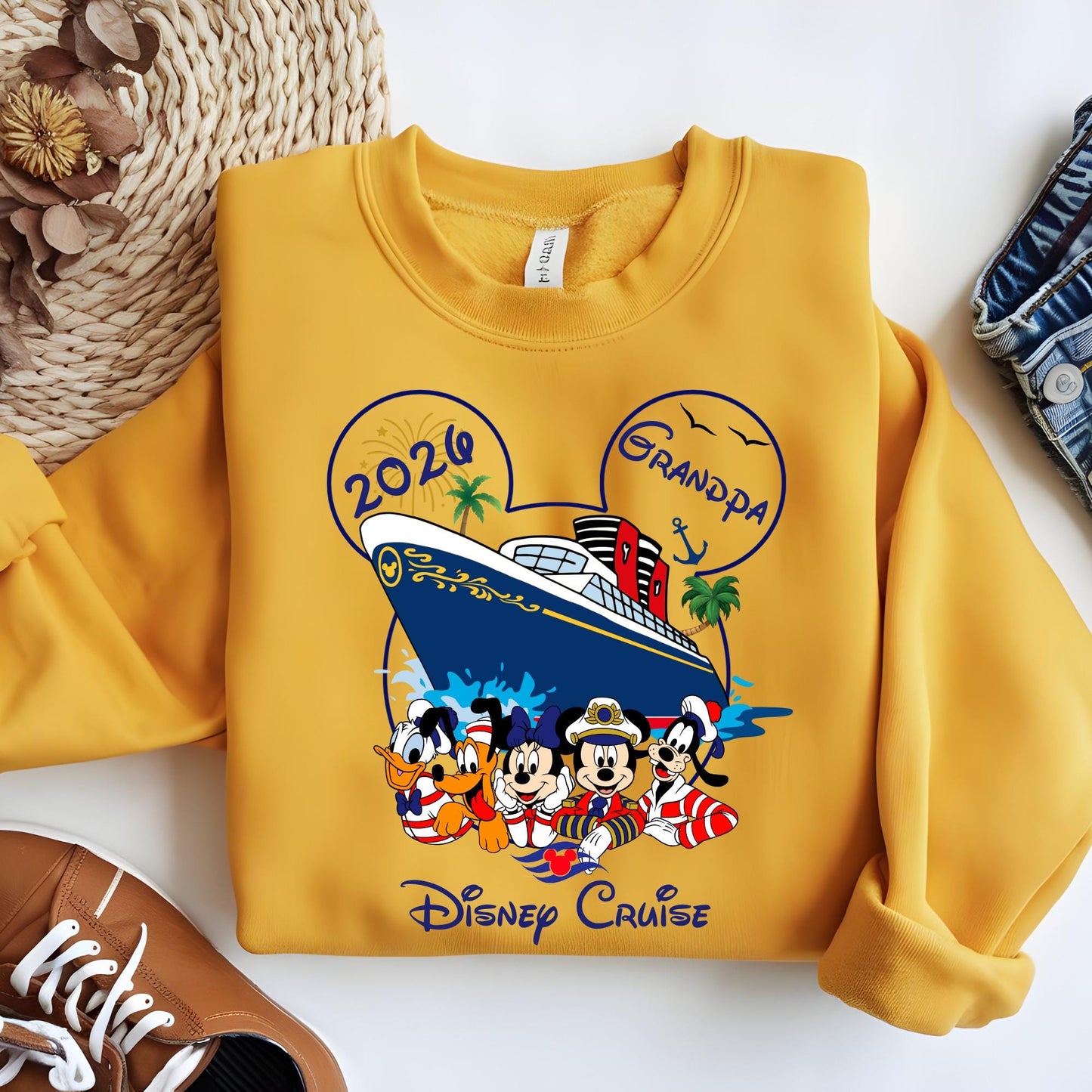 Custom 2026 Disney Cruise Family Matching Sweatshirt - Disney Pirates Shirt, Disney Cruise Trip Hoodie, 2026 Disney World Family Sweat