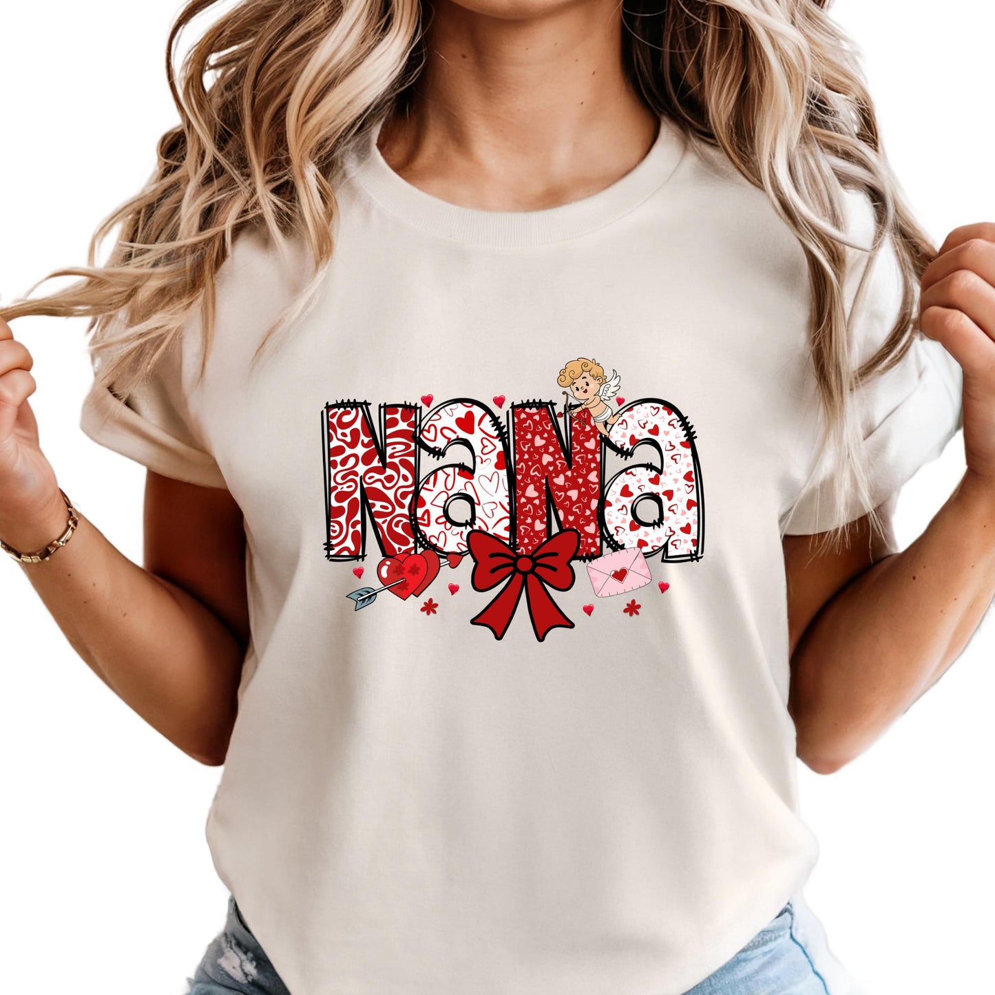 Comfort Colors® Mama Gigi Nana Matching Shirt - Long Sleeve Shirts Valentines Day Gift Coquette Mama Outfit