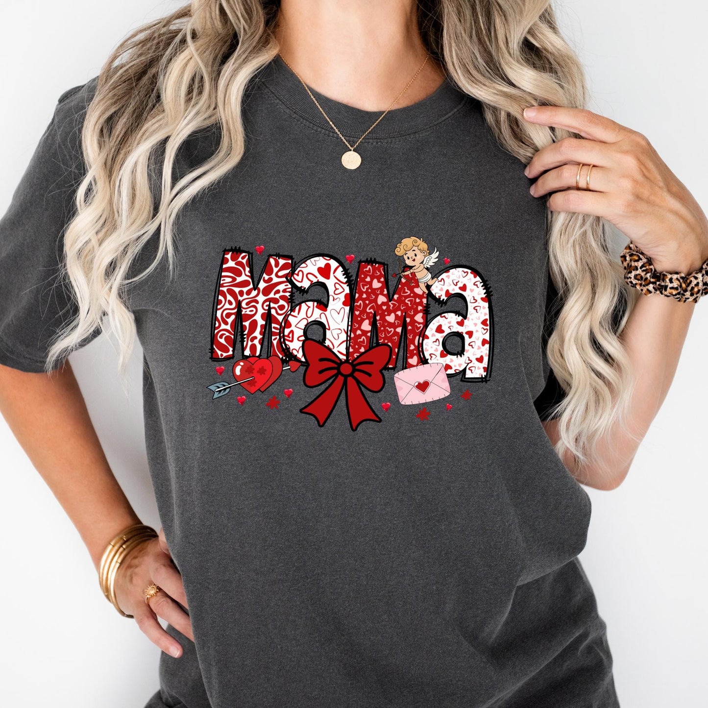 Comfort Colors® Mama Gigi Nana Matching Shirt - Long Sleeve Shirts Valentines Day Gift Coquette Mama Outfit