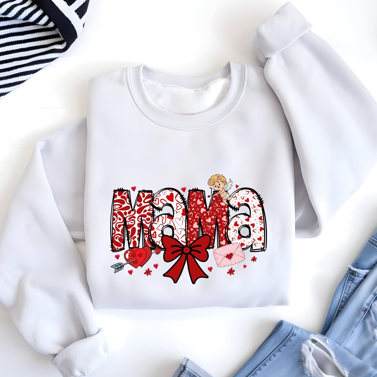 Mama and Mini Sweatshirt Matching Mom Daughter Outfit Valentines Day Gift for Wife New Mom Gift Coquette Gigi Sweatshirts