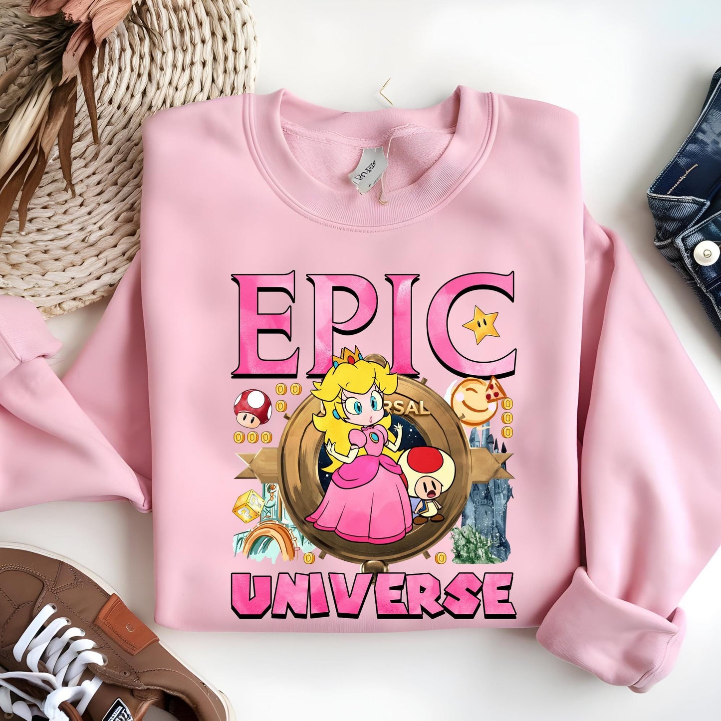 Custom Epic Universe Sweatshirt, Mario and Friends Family Vacation Sweat - Birthday Squad Hoodie