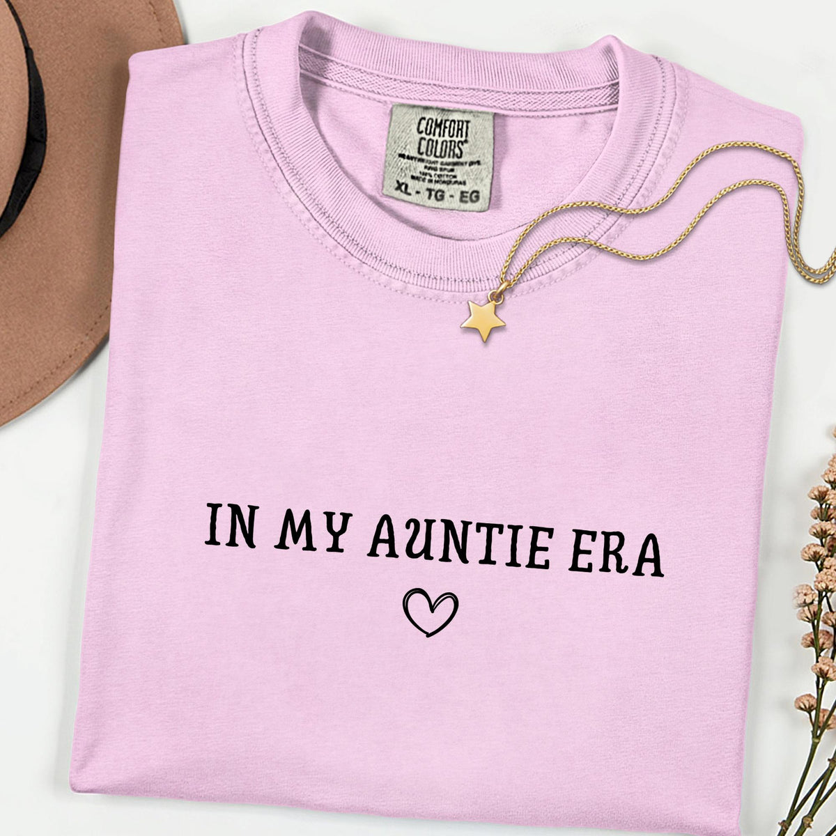 Comfort Colors® In My Auntie Era Tee & Long Sleeve, Coolest Aunt Ever Shirt, Aunt Pregnancy Announcement Gift, Aunt Birthday Present