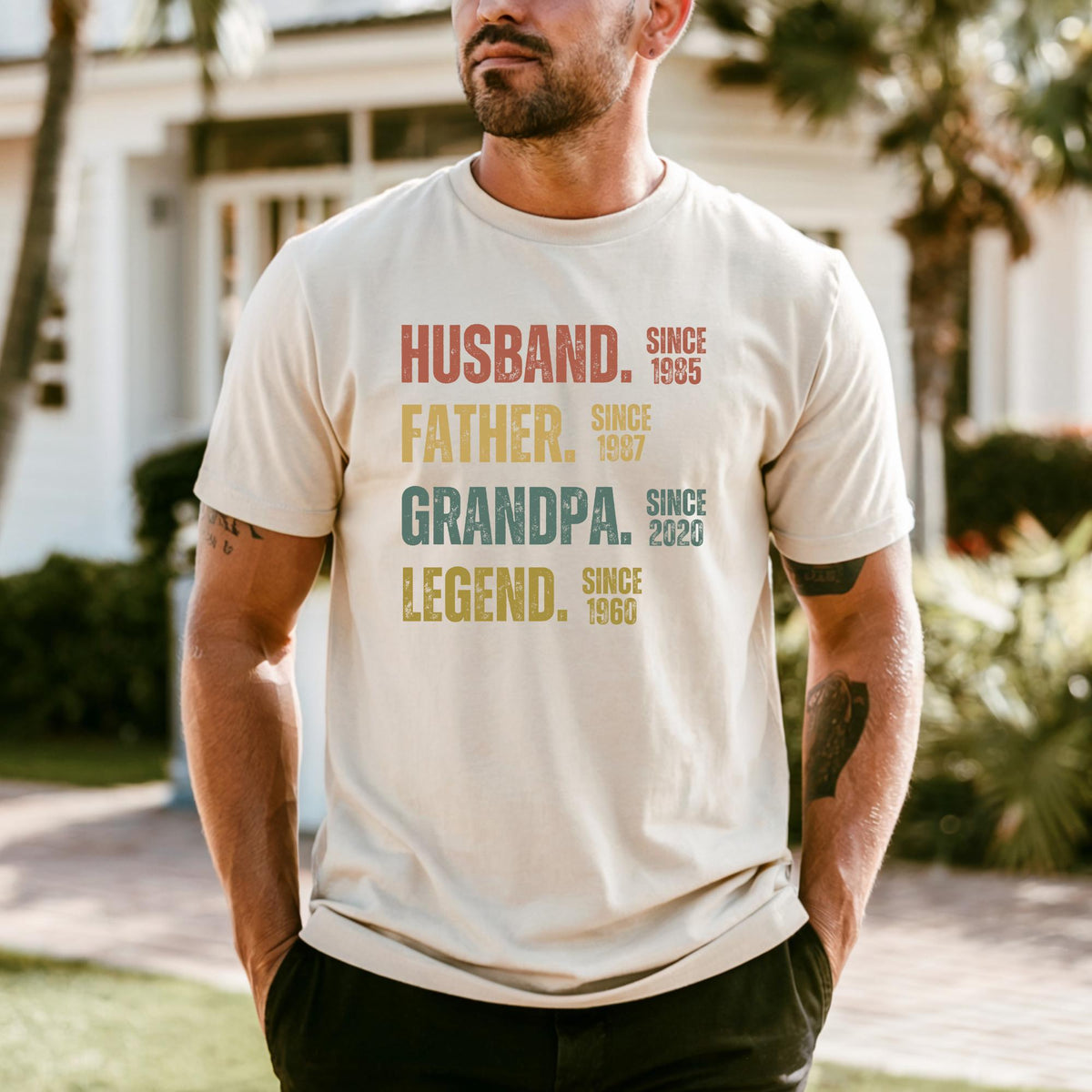 Comfort Colors® Personalized Legend Dad Shirt & Long Sleeve, Custom Husband Daddy Grandpa Tee, Father’s Day Gift, Custom Family Title Shirt
